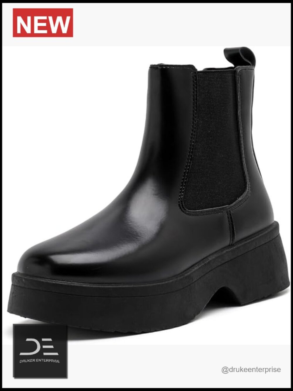 Women's Chelsea Boots Slip On Fashion Wedge Chunky Platform Booties
